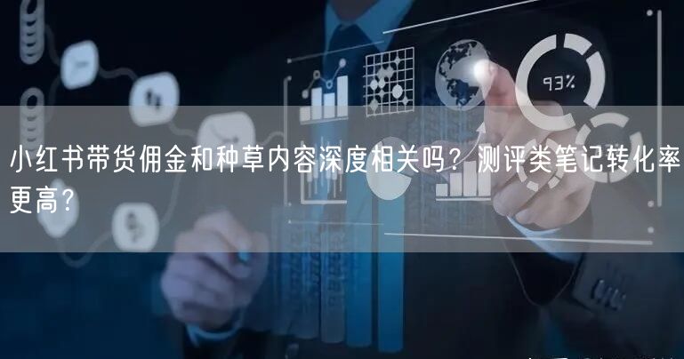 小红书带货佣金和种草内容深度相关吗？测评类笔记转化率更高？