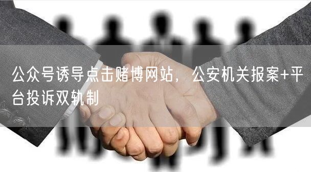 公众号诱导点击赌博网站，公安机关报案+平台投诉双轨制