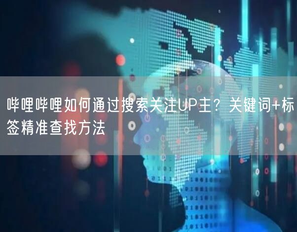 哔哩哔哩如何通过搜索关注UP主？关键词+标签精准查找方法